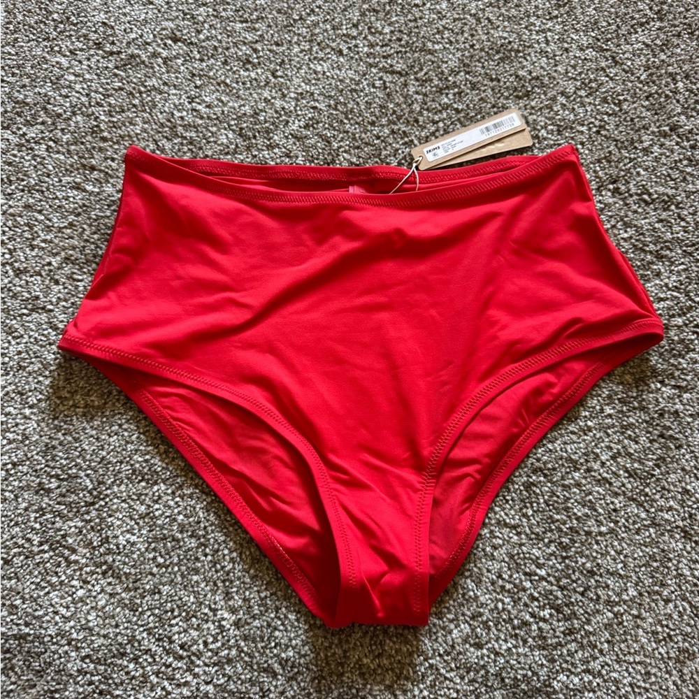 SKIMS RECYCLED SWIM FULL BRIEF BIKINI BOTTOM SWIMWEAR RUBY SMALL